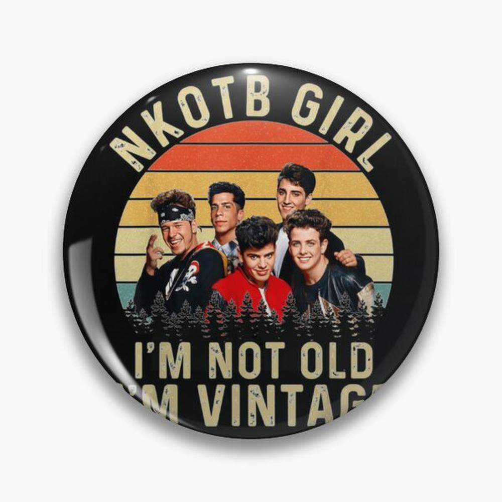 Vintage Collectible Buttons - Retro nkotb Mädchen Ich bin nicht