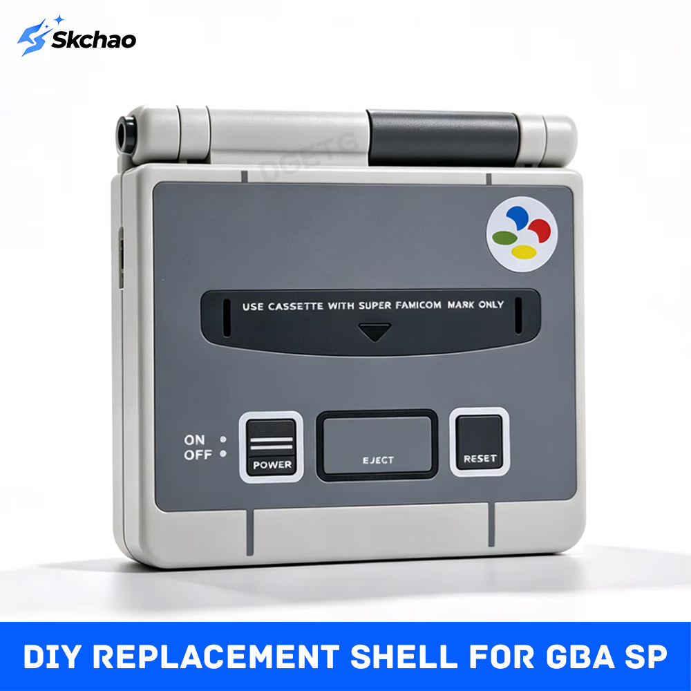Vintage Game Collection - DIY-Refurbishment-Gehäuse für GBA SP Spielkonsole, Sturzsicher,