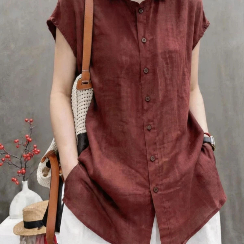 Büro-Damen Kurzarm-Bluse mit K – Vintage Collectible Buttons Bewertung und Preis