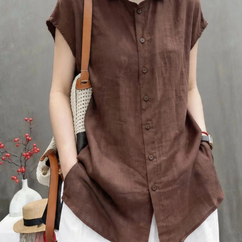 Büro-Damen Kurzarm-Bluse mit K – Vintage Collectible Buttons Bewertung und Preis