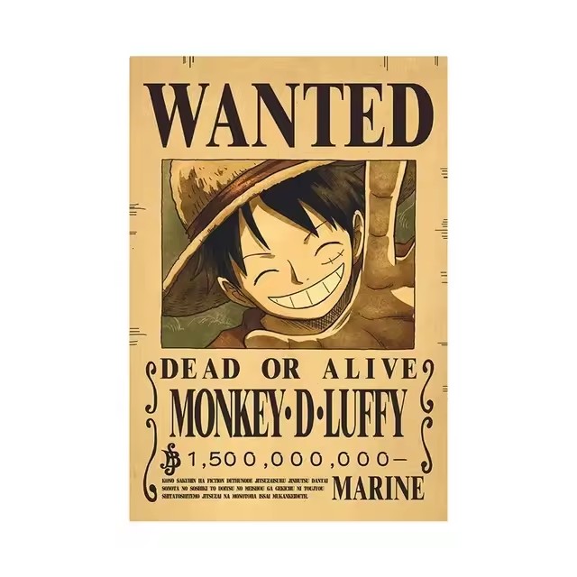 Anime One Piece Wanted-Plakate – Vintage Game Collection Bewertung und Preis