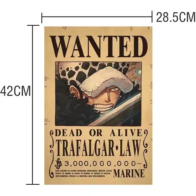 Anime One Piece Wanted-Plakate – Vintage Game Collection Bewertung und Preis